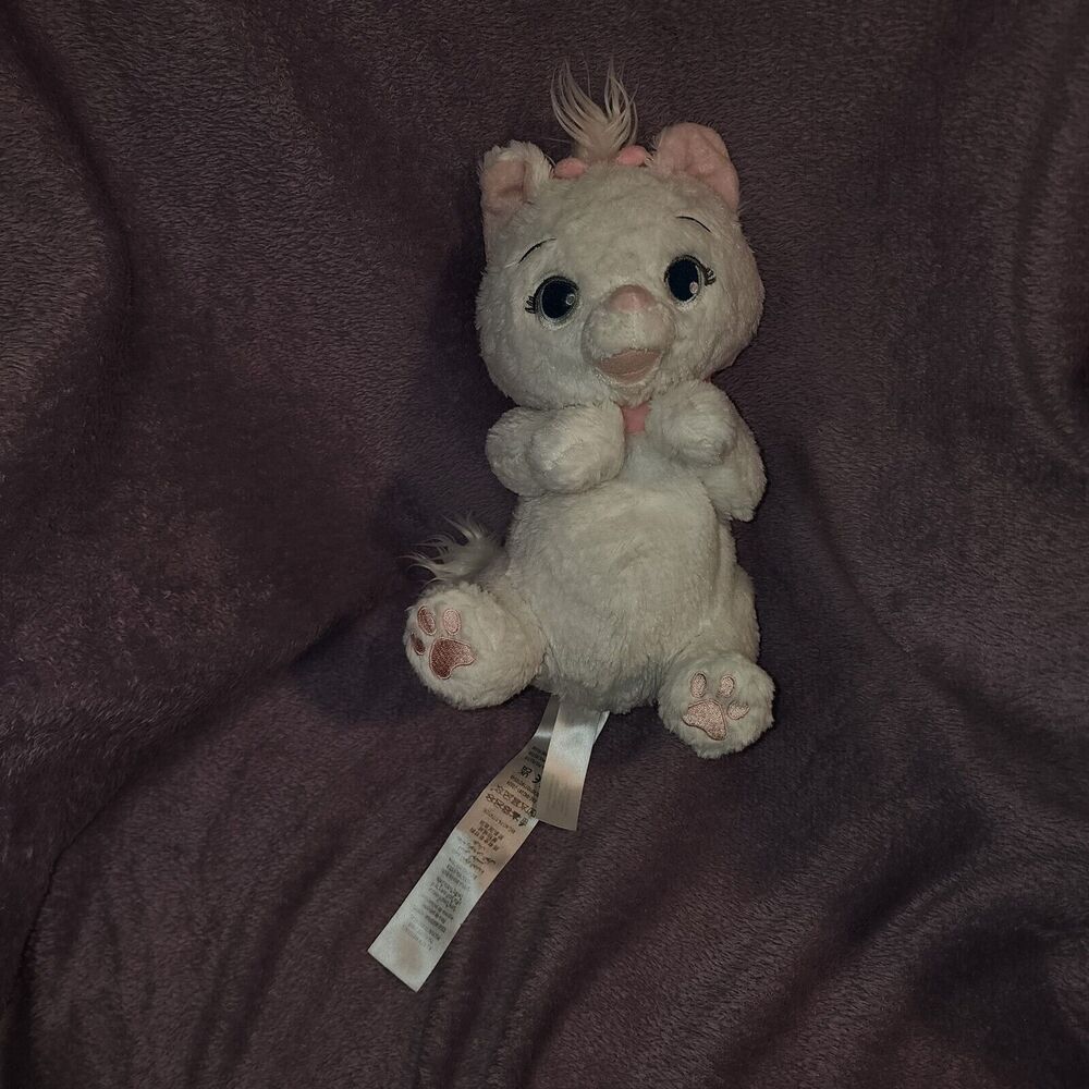 Disney Babies Marie Aristocats Baby Plush -  11" Pink White